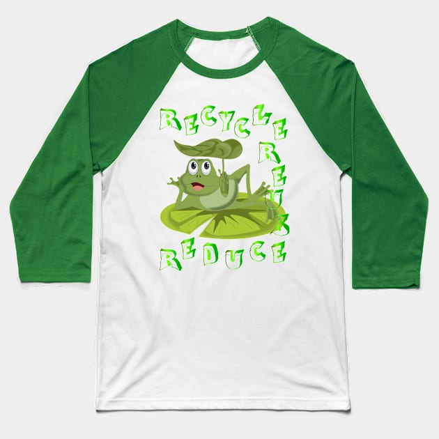 ENVIRONMENTAL FROG Baseball T-Shirt by Dot68Dreamz